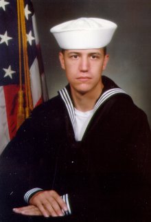 Sam in Navy taken Nov. 2000